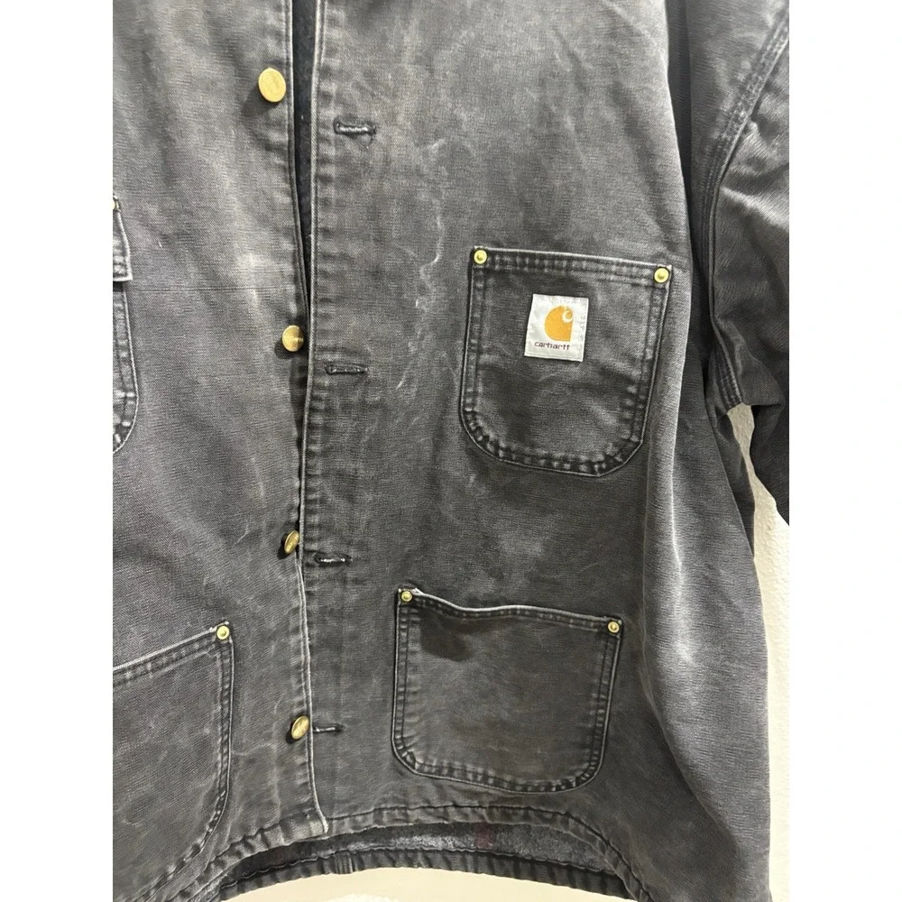 VINTAGE Carhartt Men Jacket 54 3X Blanket Wool Lined Chore Coat Detroit C001 90s